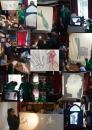 Photo collage of rehearsal for The Invisible Man